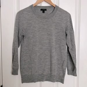 100% Merino J. Crew Tippi sweater in grey